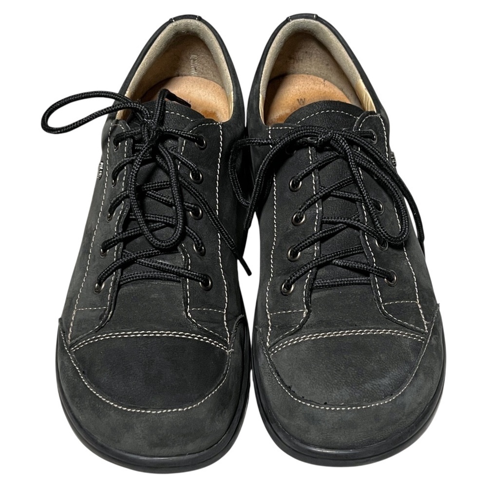 Finn Comfort Ikebukuro Walking Shoes Black Leather US 9
